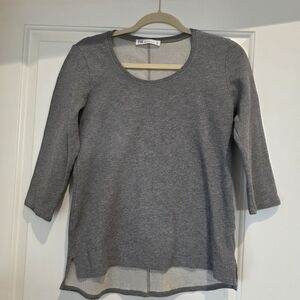 Gray 3/4 Sleeve Top FIG